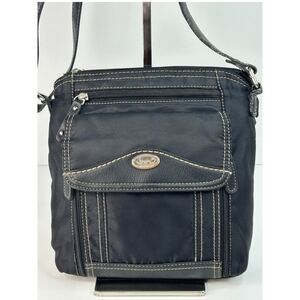 b.o.c. Black & Tan Stitched Crossbody Bag